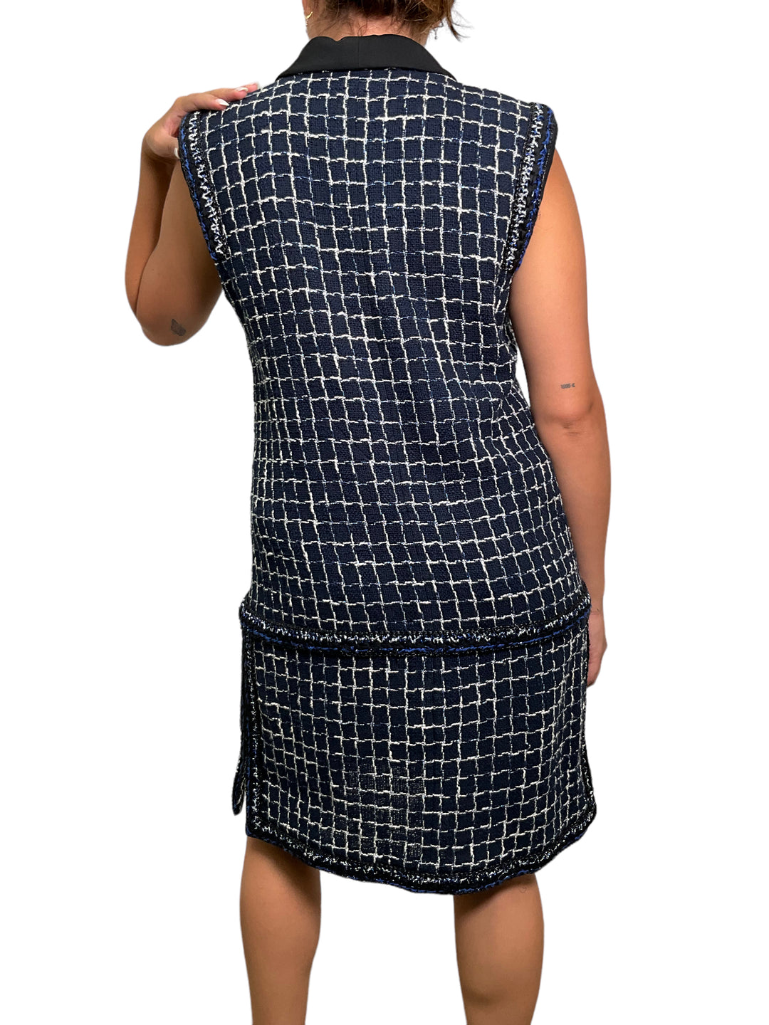 CHANEL Lesage Tweed Sleeveless Dress Size L - Consigned Designs