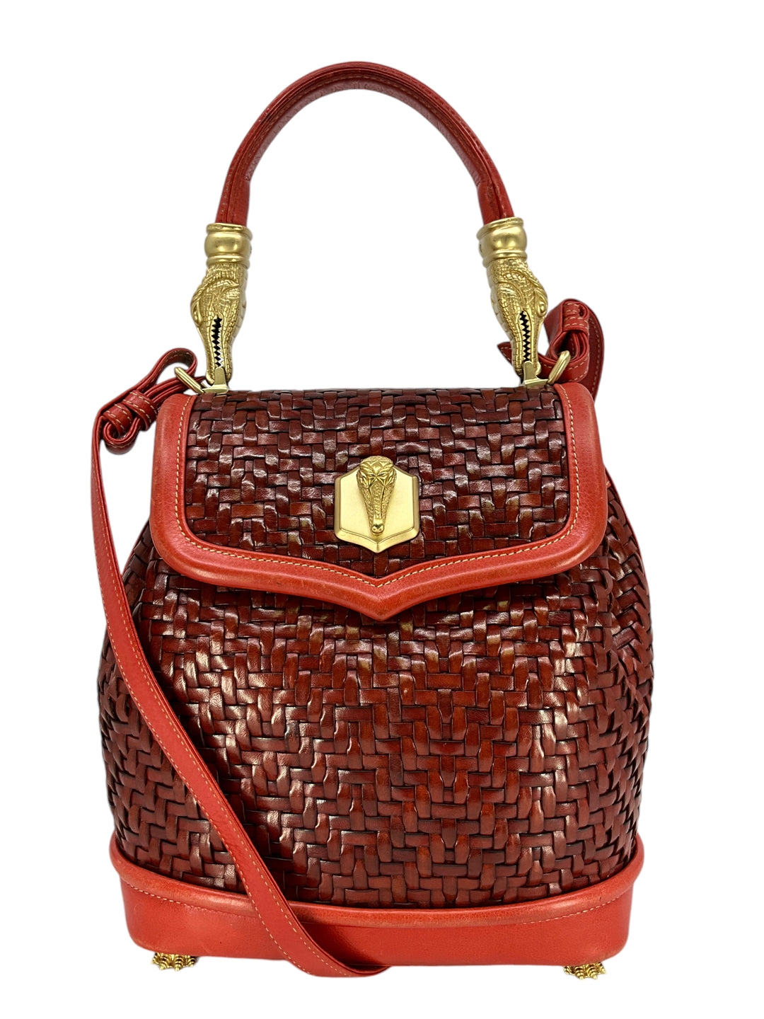 Barry Kieselstein-Cord Woven Leather Alligator Trophy Bag