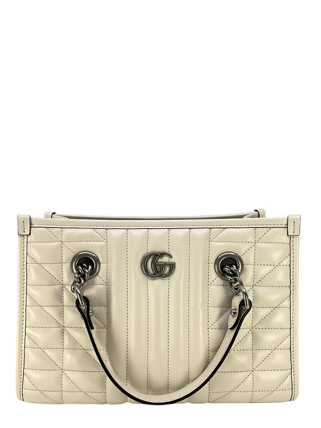 Gucci ARIA トートバッグ Gucci GG Marmont Aria Small Leather Chain Shopping Tote Bag