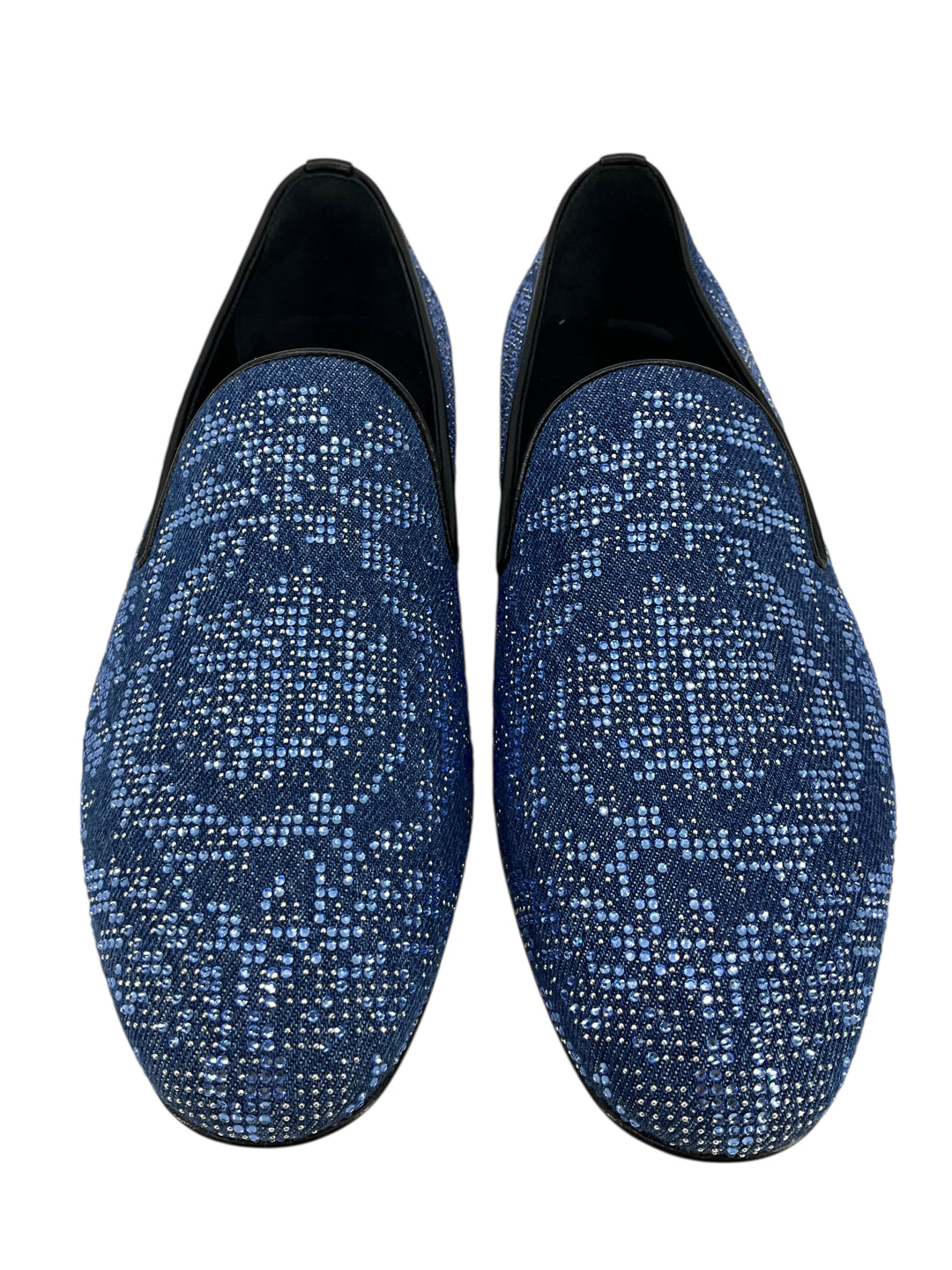 VERSACE Stone-Embellished Smoking Slippers Size 9  display picture 2