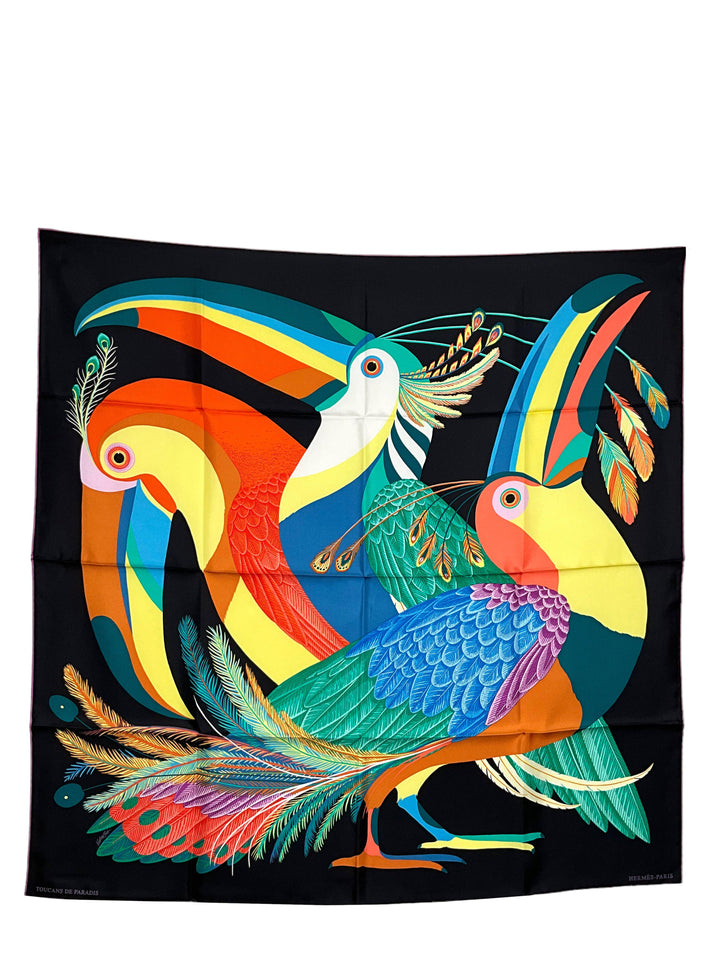 HERMES Toucans de Paradis scarf 90 NEW - Consigned Designs