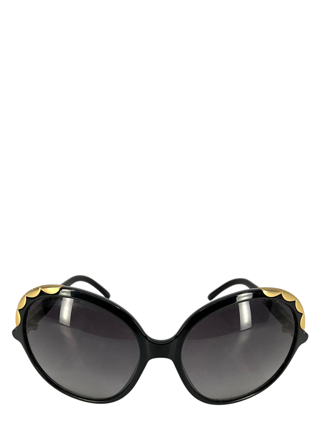 Chloe Black and gold-tone Oversized Sunglasses CHLOÉ EYEWEAR Oversized aviator-style gold-tone sunglasses  main image 4