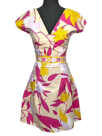 Emilio Pucci Floral Print Cotton Dress Size S-Consigned Designs