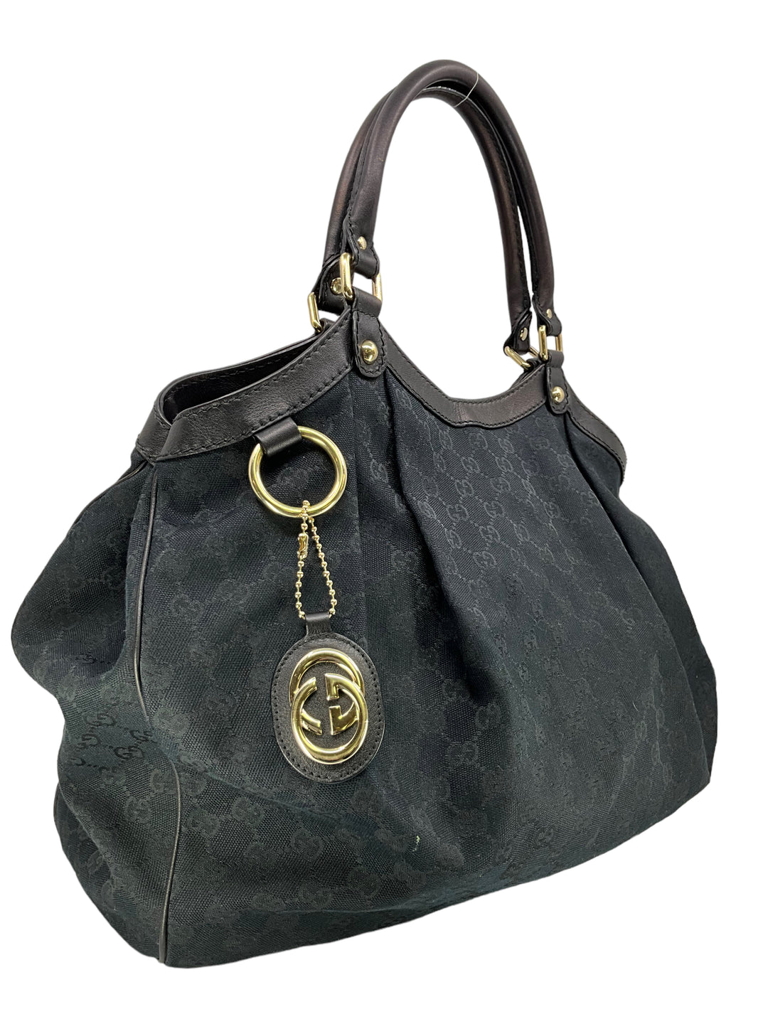 GUCCI スーキー レザー トートバッグ GUCCI GG Monogram Canvas Large Sukey Tote - Consigned Designs
