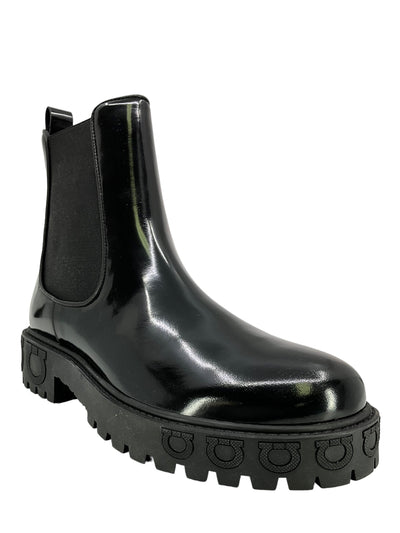 SALVATORE FERRAGAMO Gancini Sole Chelsea Boots Size 9-Consigned Designs