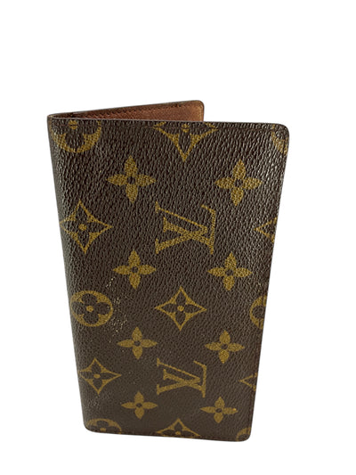 Louis Vuitton Vintage Monogram Canvas Bi Fold Checkbook Holder-Consigned Designs