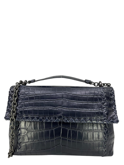Bottega Veneta Olimpia Medium Crocodile Flap Bag NEW-Consigned Designs