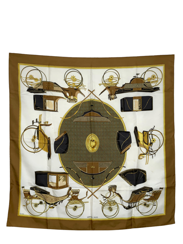 Hermes 90 Scarf Automobile Francemade Good Condition | eBay