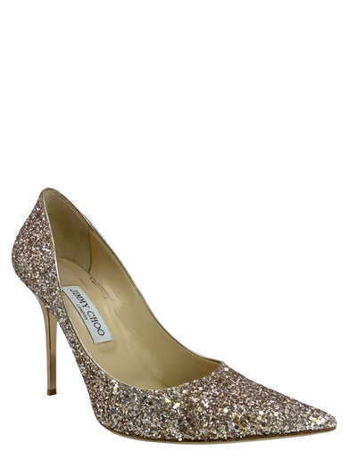 Jimmy Choo Abel Glitter Point-Toe Pumps Size 10-Consigned Designs