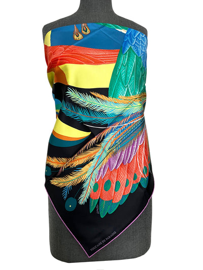 HERMES Toucans de Paradis scarf 90 NEW-Consigned Designs