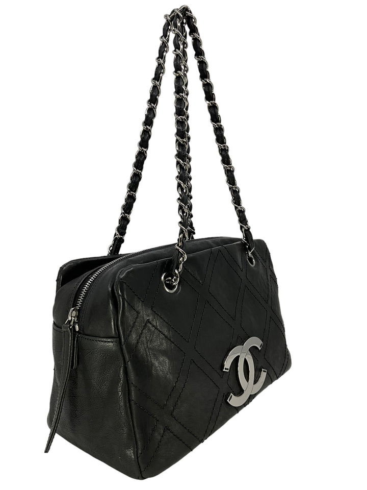 CHANEL Calfskin Diamond Stitch Tote Bag - Consigned Designs
