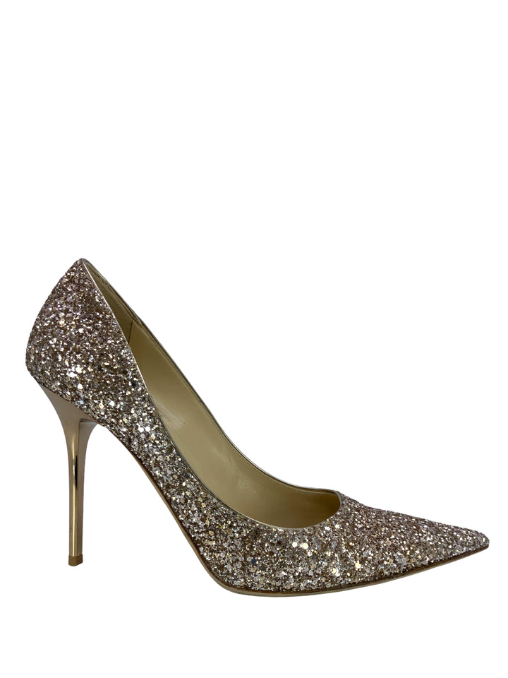 JIMMY CHOO ジミーチュウグリッターパンプスABEL Jimmy Choo Abel Glitter Point-Toe Pumps Size 10 - Consigned Designs