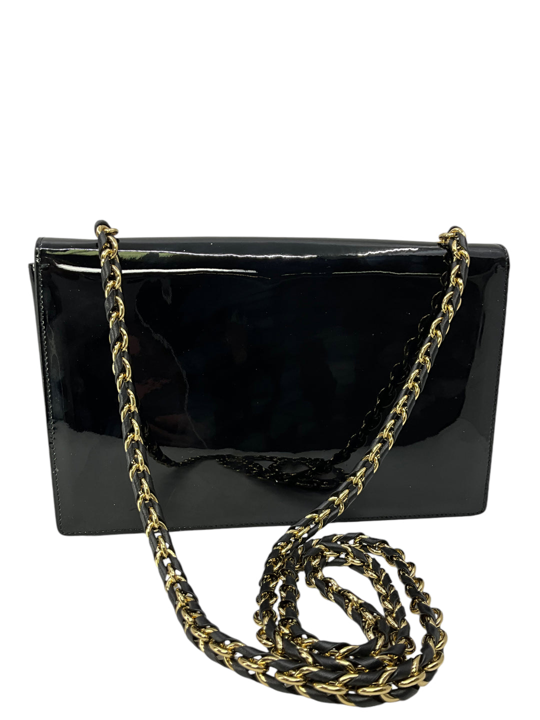 Salvatore Ferragamo Patent Leather Vara Bow Chain Flap