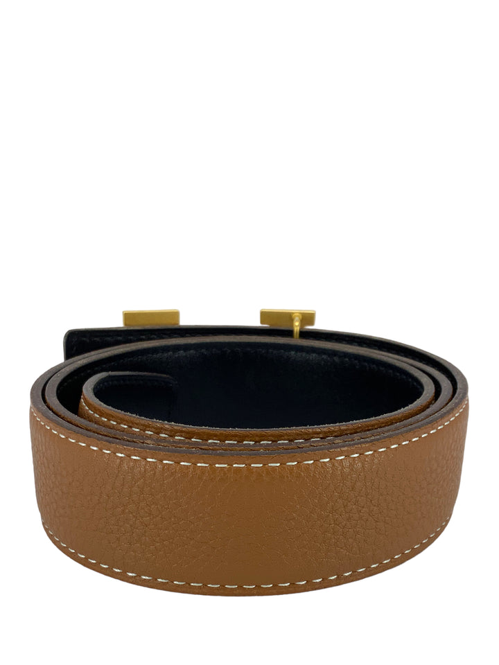 Ceinture HERMÈS Réversible Femme - Cuir - 32mm X 95cm - Noir/Tan - Occasion Très Bon état