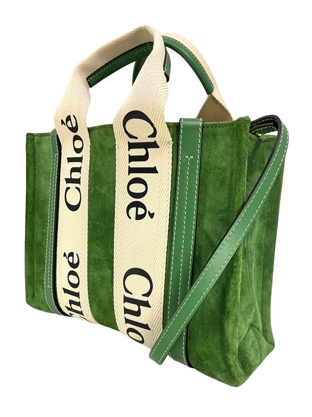 【関税&送料込】Chloe Chloe Small Woody Tote Bag Chloé Small Woody Tote Bag In Linen in White - Brown | Chloé US