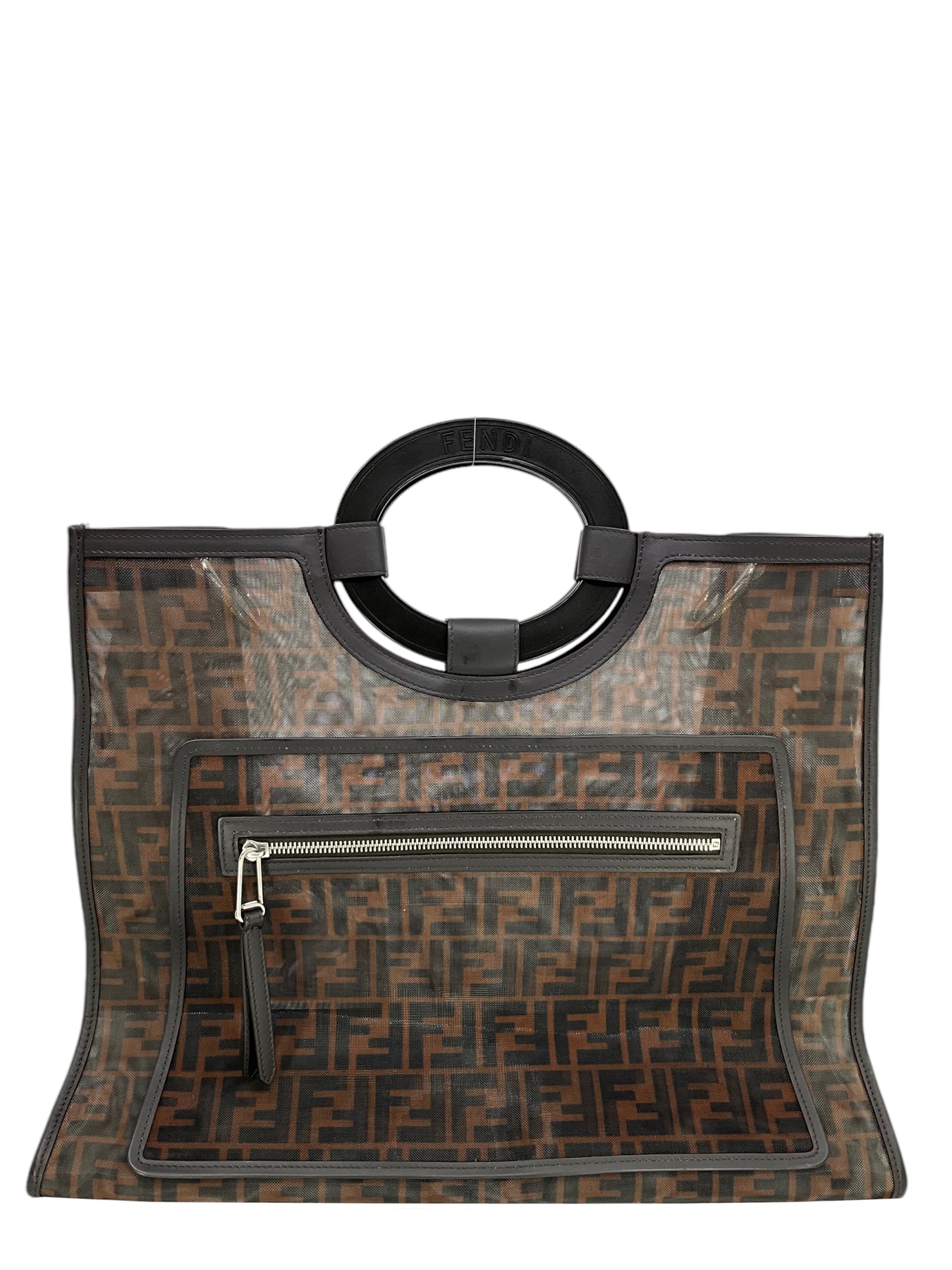 FENDI Runway Shopper Tote Zucca Mesh Large Tote Consigned Designs