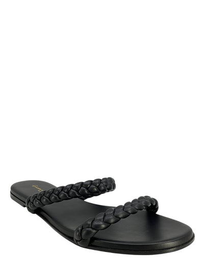 Gianvito Rossi Braided Leather Flat Slide Sandals Size 9.5-Consigned Designs