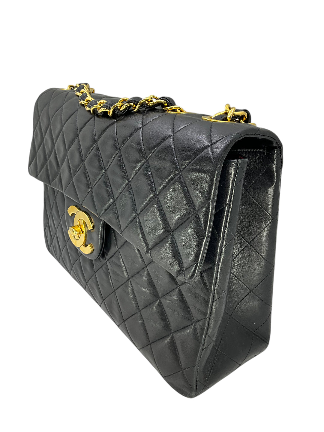 CHANEL Lambskin Quilted XL Jumbo Single Flap Bag - Consigned Designs