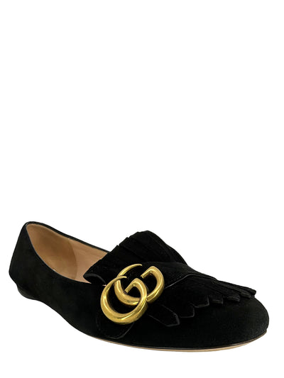 Gucci Marmont GG Suede Flats Size 7.5-Consigned Designs
