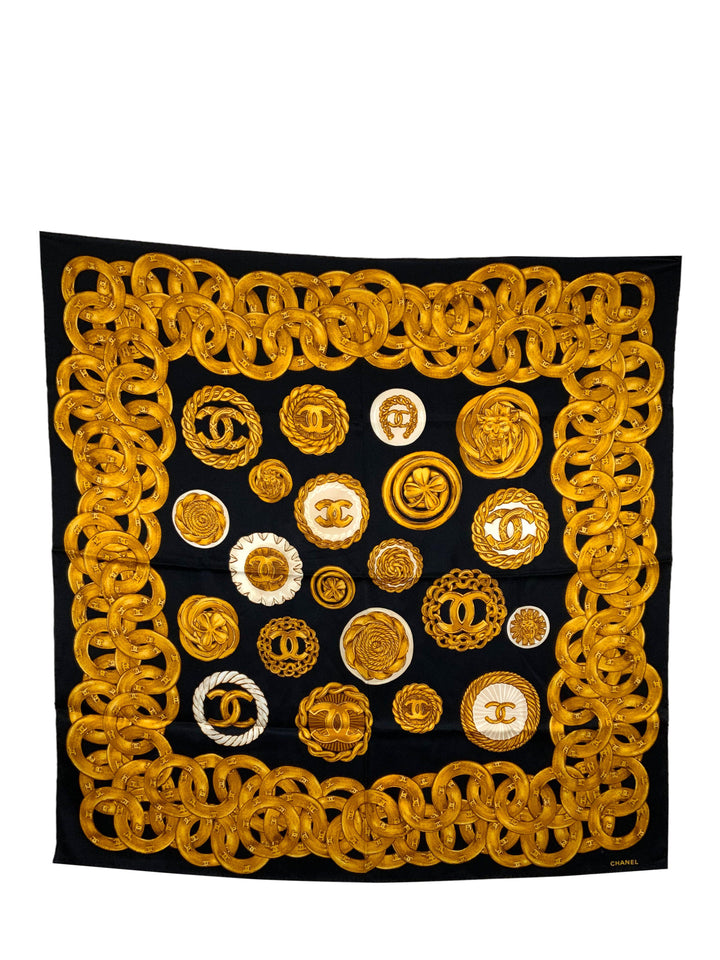 CHANEL PARIS スカーフ Chanel Paris Scarf Made In Italy 100% Soie Silk | eBay