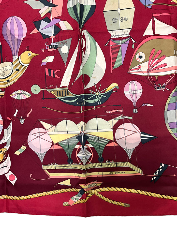 Hermes Les Folies Du Ciel Silk Scarf 90 - Consigned Designs
