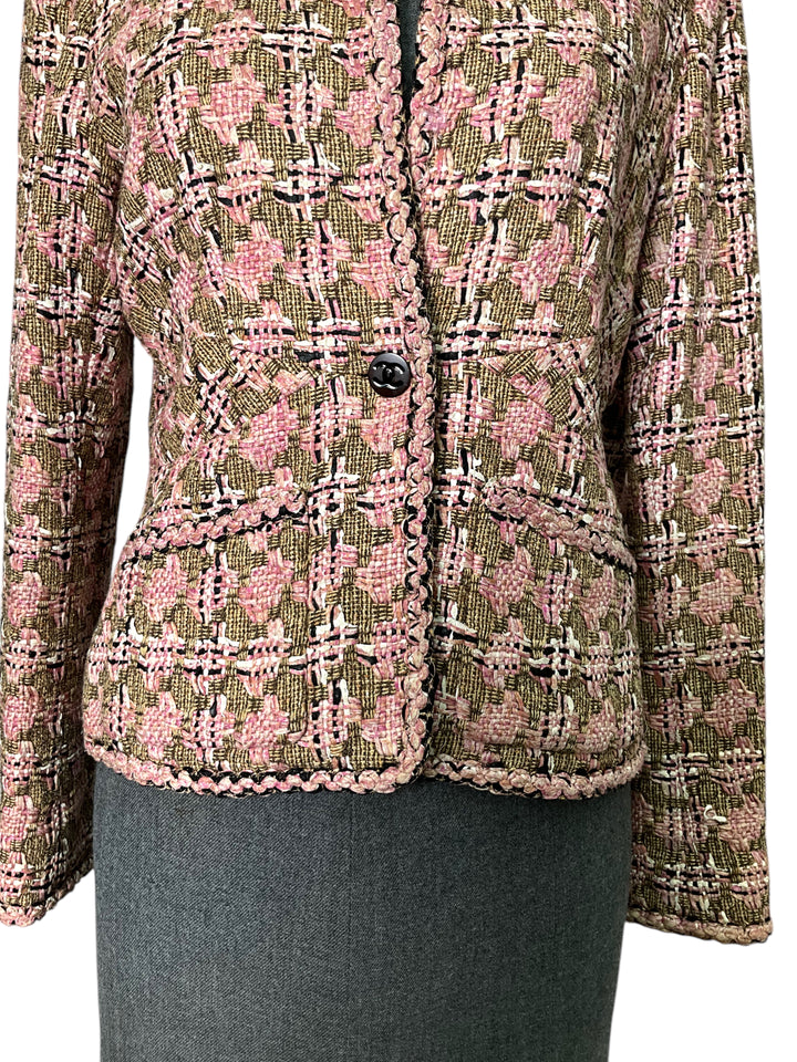 Sサイズ　LADY LIKE PRINT TWEEDS JACKET CHANEL Tweed Jacket Size 38 - Consigned Designs