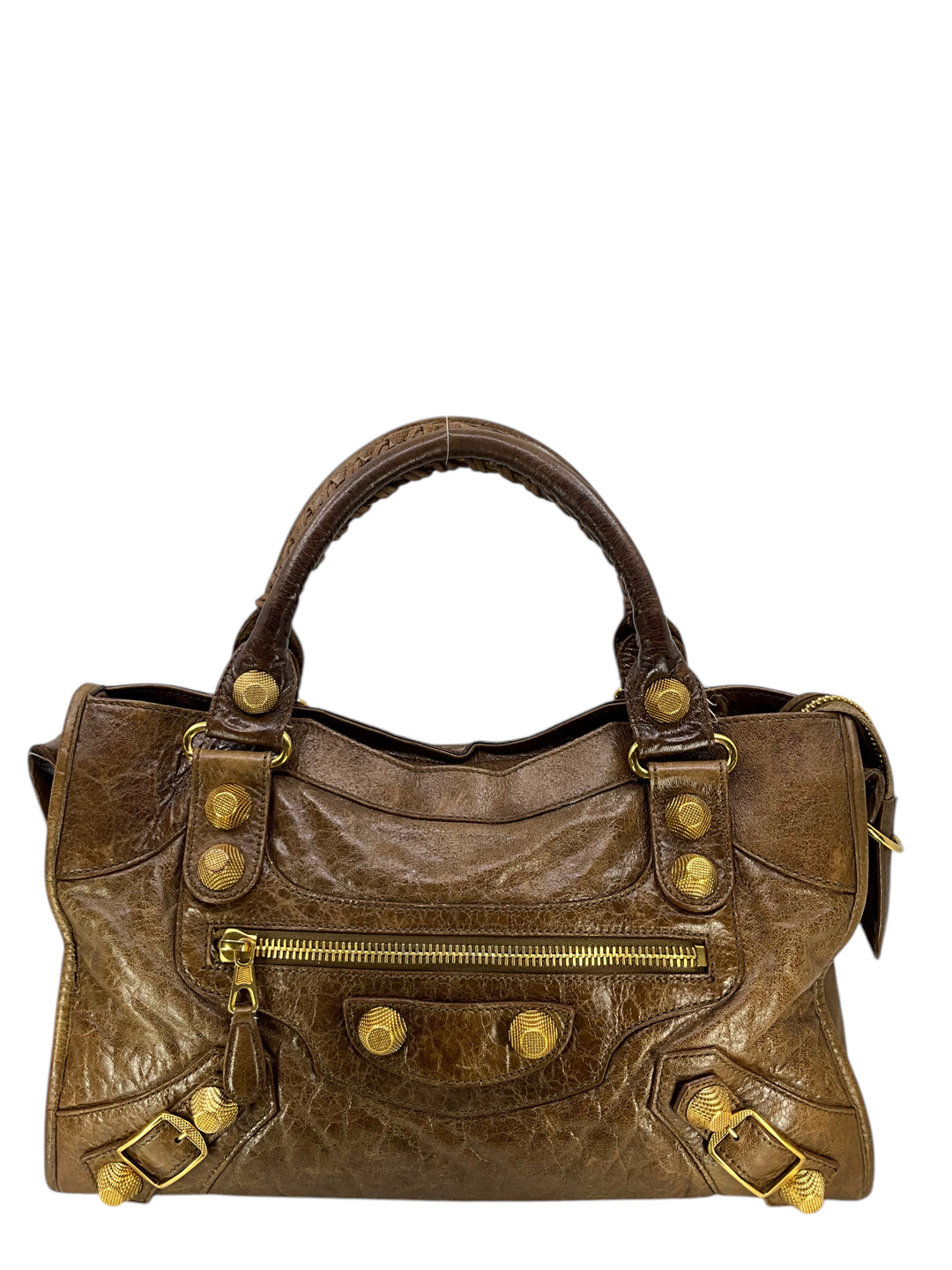 BALENCIAGA ジャイアント ブラウン Authentic Balenciaga Brown Chevre Leather Giant 21 Hobo Bag