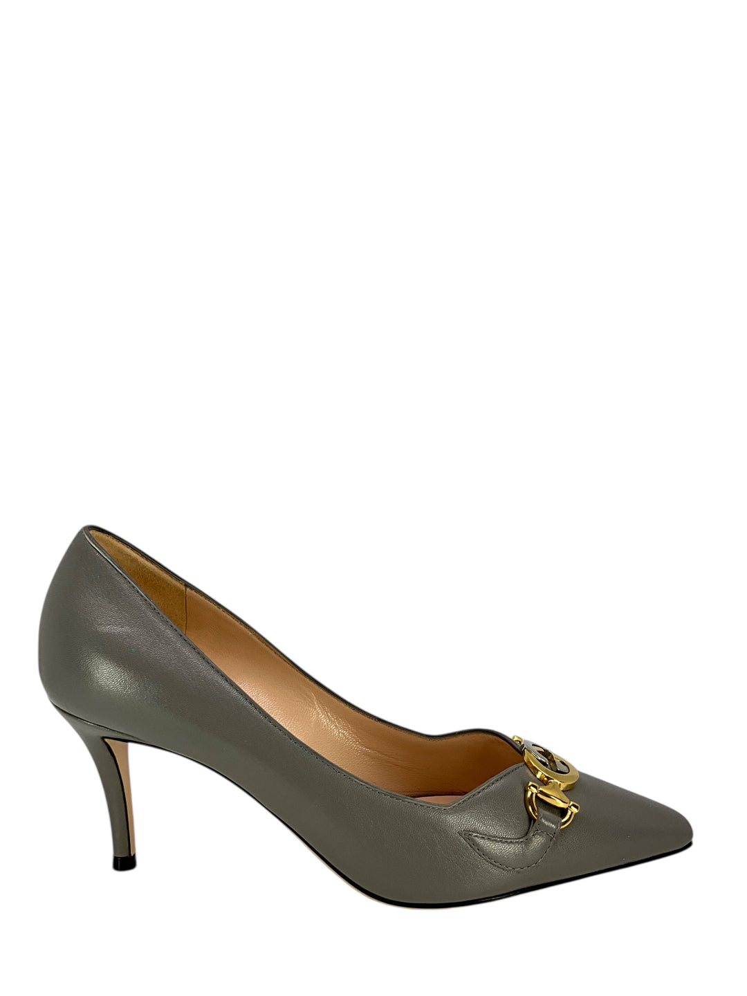 GUCCI Zumi GG Horsebit Leather Pumps Size 7.5 NEW