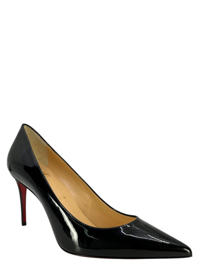 Christian Louboutin Kate 85 Pointed Toe Patent Leather Pumps Size 7.5 NEW-Consigned Designs
