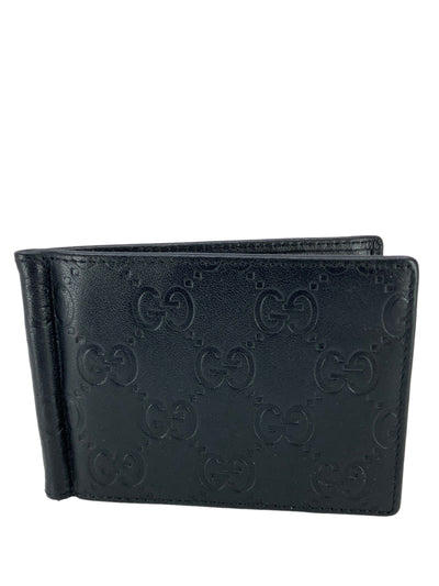 GUCCI GG Monogram Leather Clip Bi-Fold Wallet-Consigned Designs