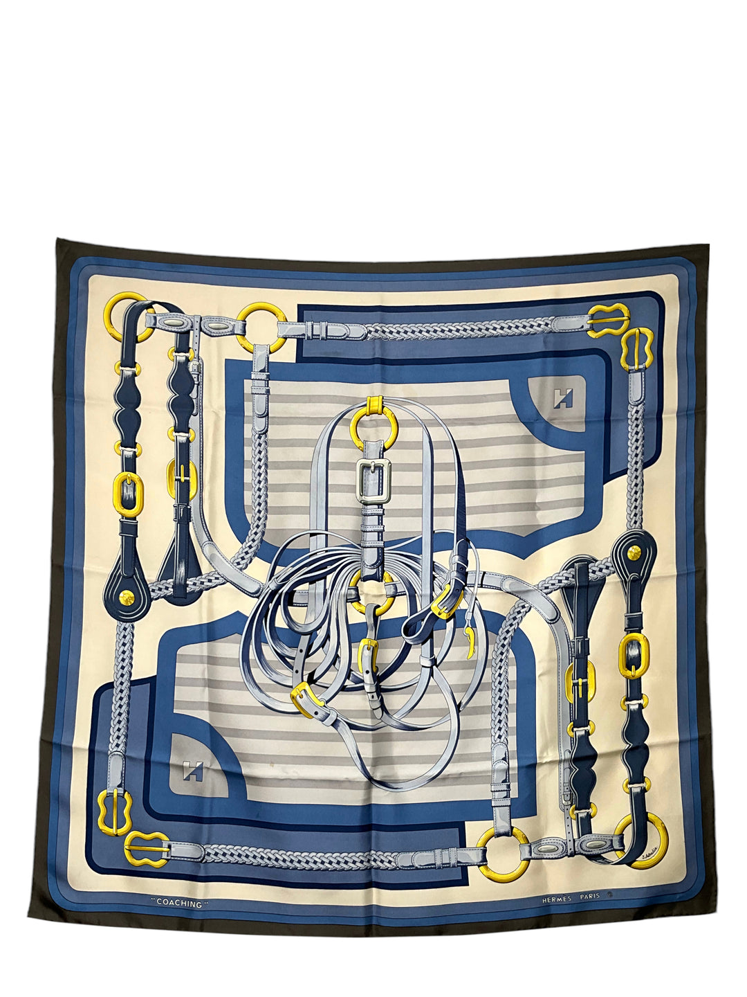HERMES COACHING FOREVER Silk Scarf 90 - Consigned Designs