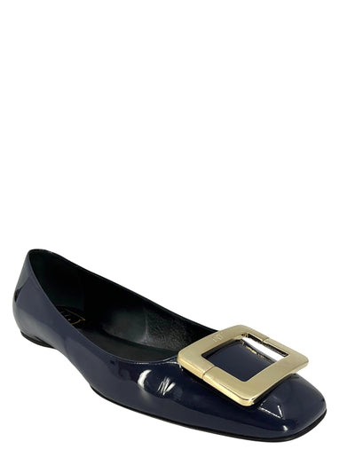 Roger Vivier Belle Vivier Patent Leather Flats Size 10-Consigned Designs