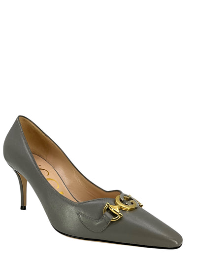 GUCCI Zumi GG Horsebit Leather Pumps Size 7.5 NEW-Consigned Designs