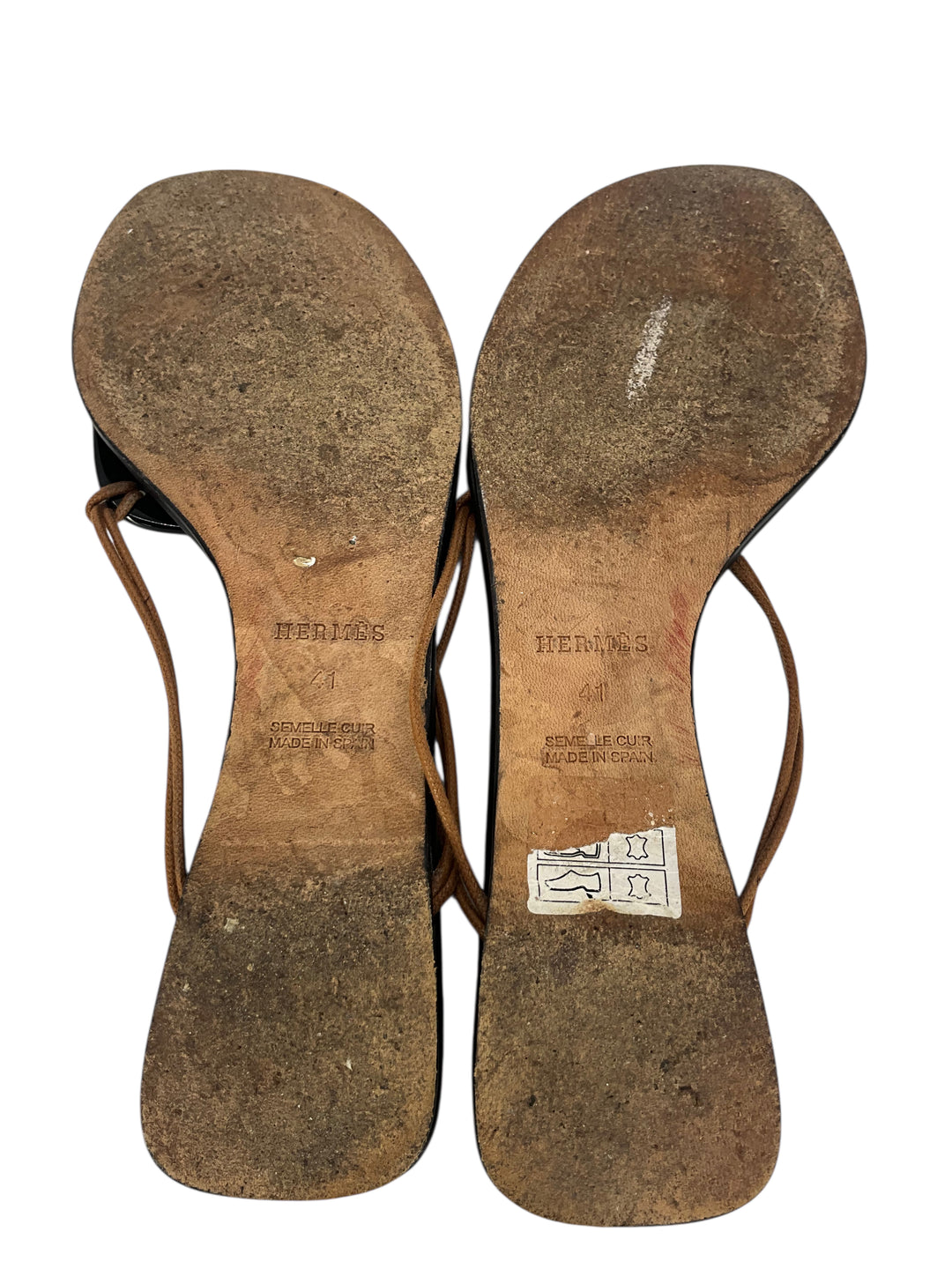 HERMES Vintage Medallion Thong Sandals Size 41 - Consigned Designs
