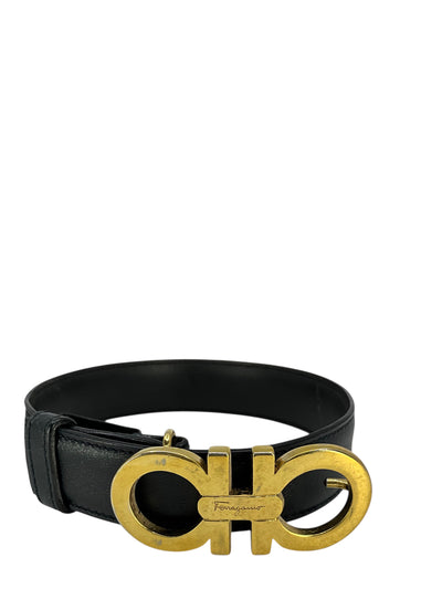 Salvatore Ferragamo Gancini Thin Leather Belt Size L-Consigned Designs
