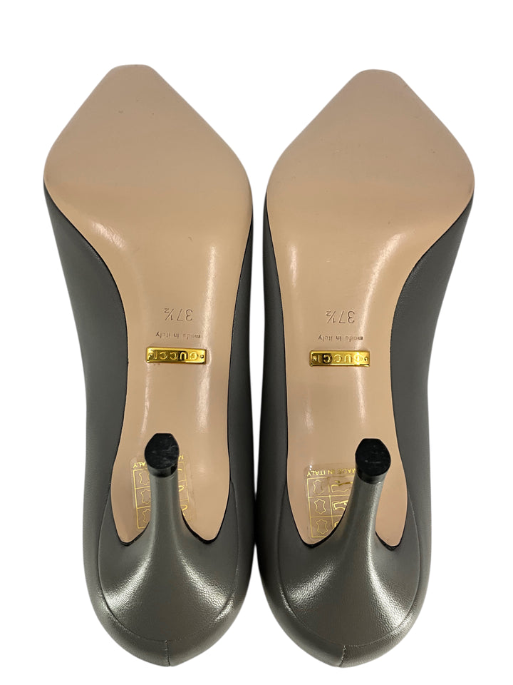 美品　C.O.S.A. - Chiryu-Yonkers GUCCI Zumi GG Horsebit Leather Pumps Size 7.5 NEW