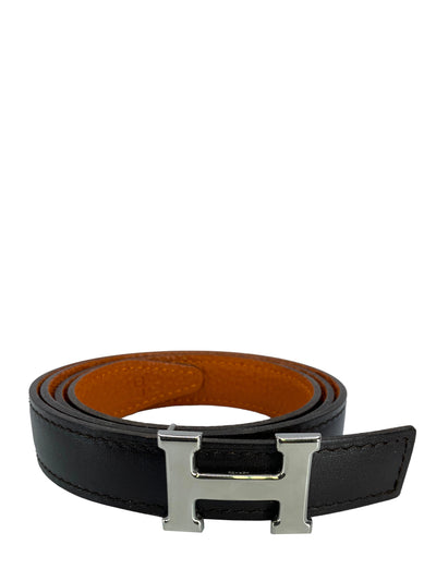 Hermes Thin Leather Reversible H Belt Size 80-Consigned Designs