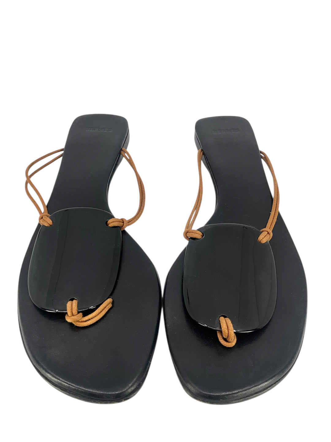 HERMES Vintage Medallion Thong Sandals Size 41 - Consigned Designs