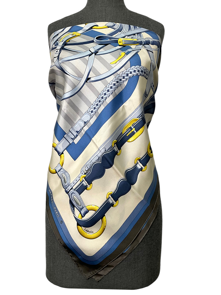 HERMES COACHING FOREVER Silk Scarf 90 - Consigned Designs