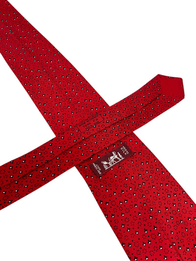 HERMES Printed Silk Classic Men's Neck Tie 7846 FA-Consigned Designs