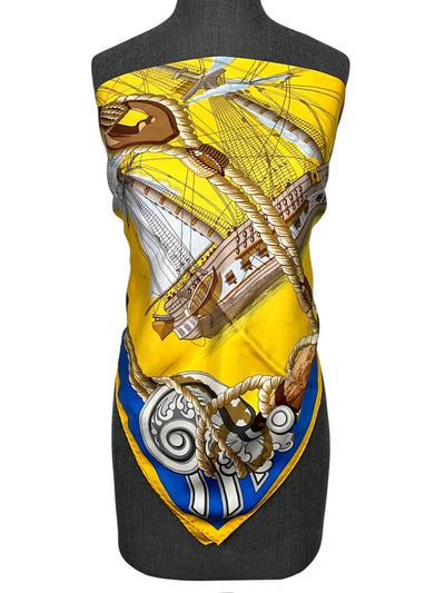Hermes Tribord Silk Scarf 90-Consigned Designs