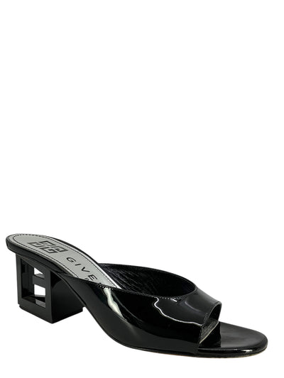 GIVENCHY Patent Leather Triangle Mules Size 7-Consigned Designs