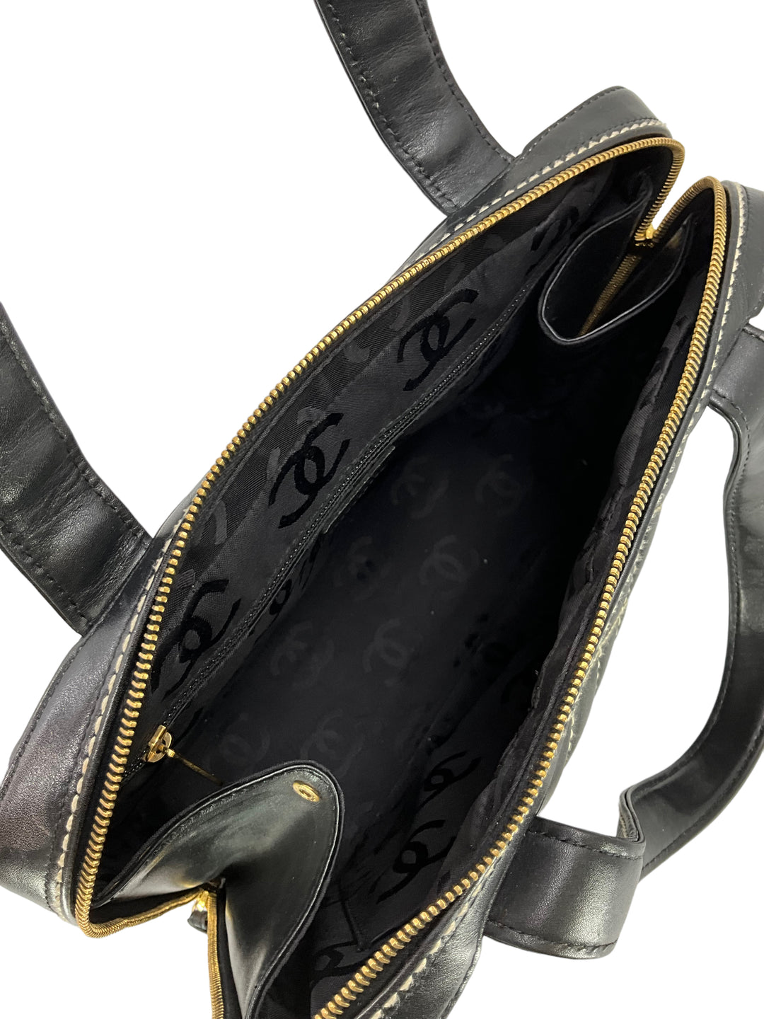 Chanel Wild Stitch Quilted Leather Surpique Bowler Bag - Consigned