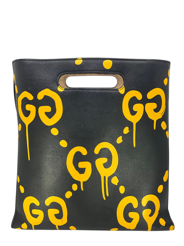 GUCCI Calfskin GucciGhost Real Medium Tote Bag - Consigned Designs