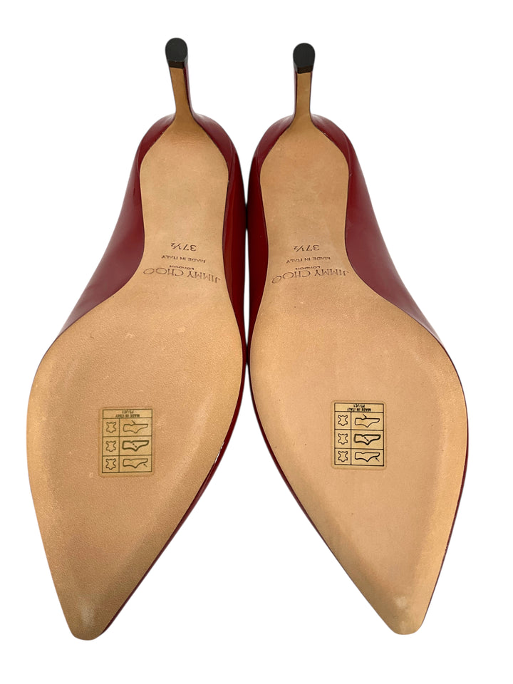 靴 Jimmy Choo HANOVER 36 Jimmy Choo Patent Leather Pumps Size 7.5 - Consigned Designs