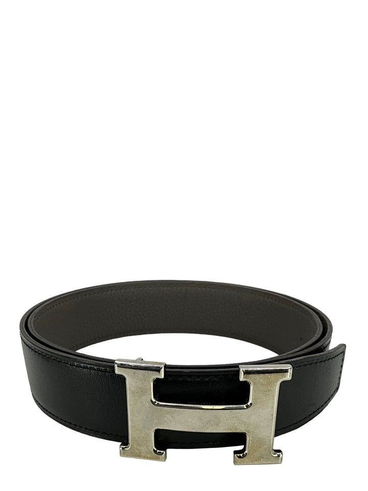 Hermes Belt Constance Reversible Black Leather Constance belt buckle & Reversible leather strap 38 mm  main image 2