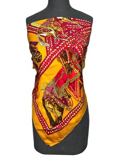 Hermes La Danse du Cheval Marwari Silk Scarf 90-Consigned Designs