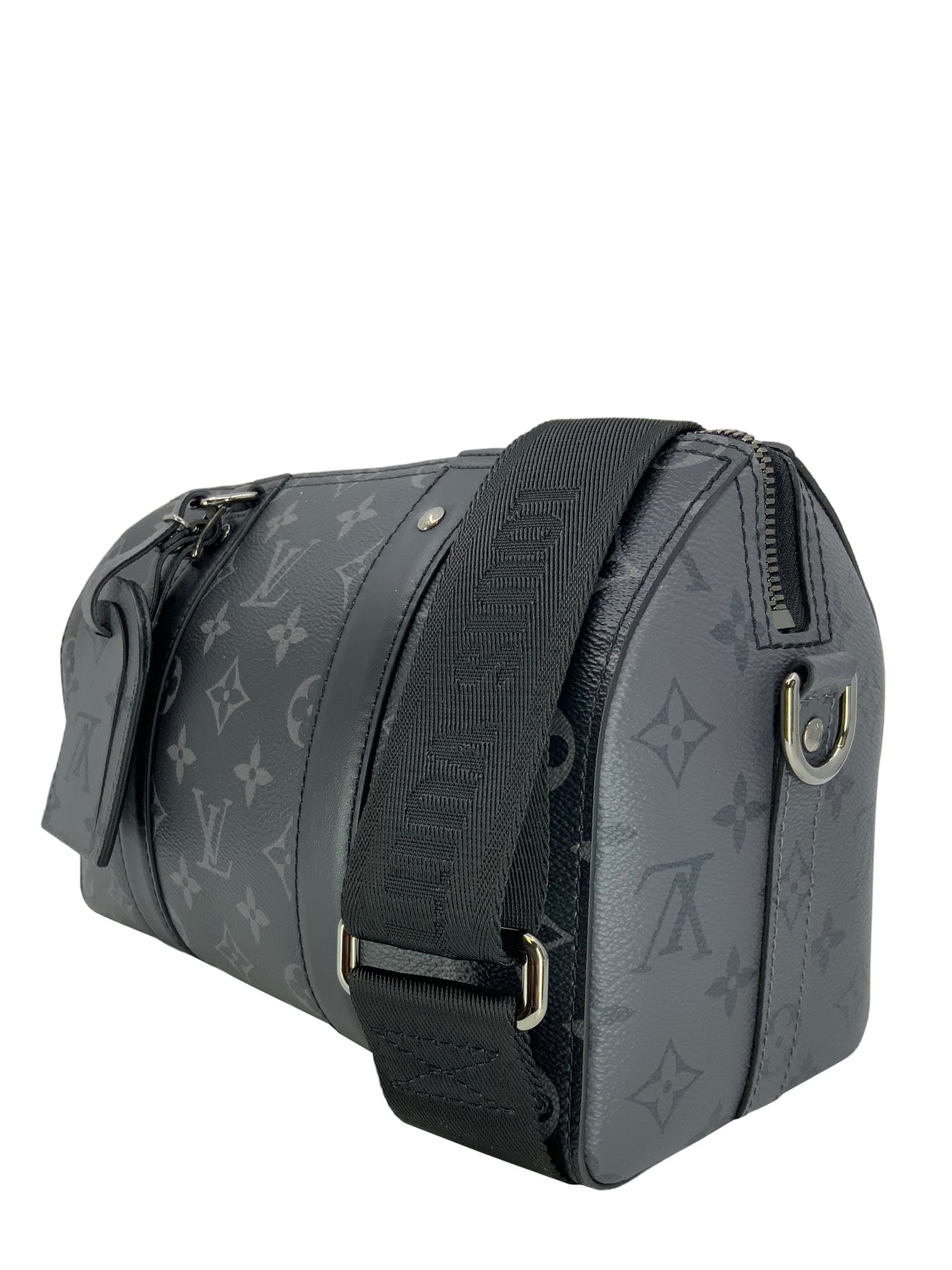 Louis Vuitton Keepall Bandouliere 55 Sunrise Monogram Eclipse  Black/Grey/Multi in Coated Canvas with Silver-tone - US