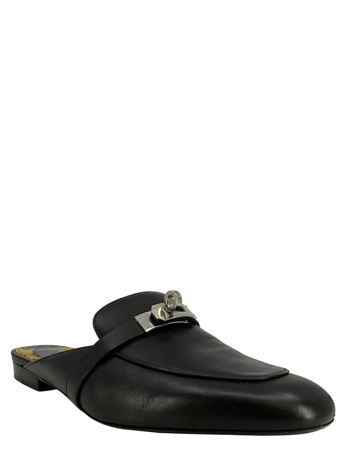HERMES　ECLIPSE　 サイズ50 HERMES Leather OZ Turn-Lock Mules Size 7.5 - Consigned Designs