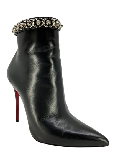 Christian Louboutin Booty Chain 100 Ankle Boots Size 8-Consigned Designs